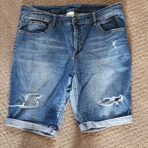 Ava and Viv distressed Bermuda shorts